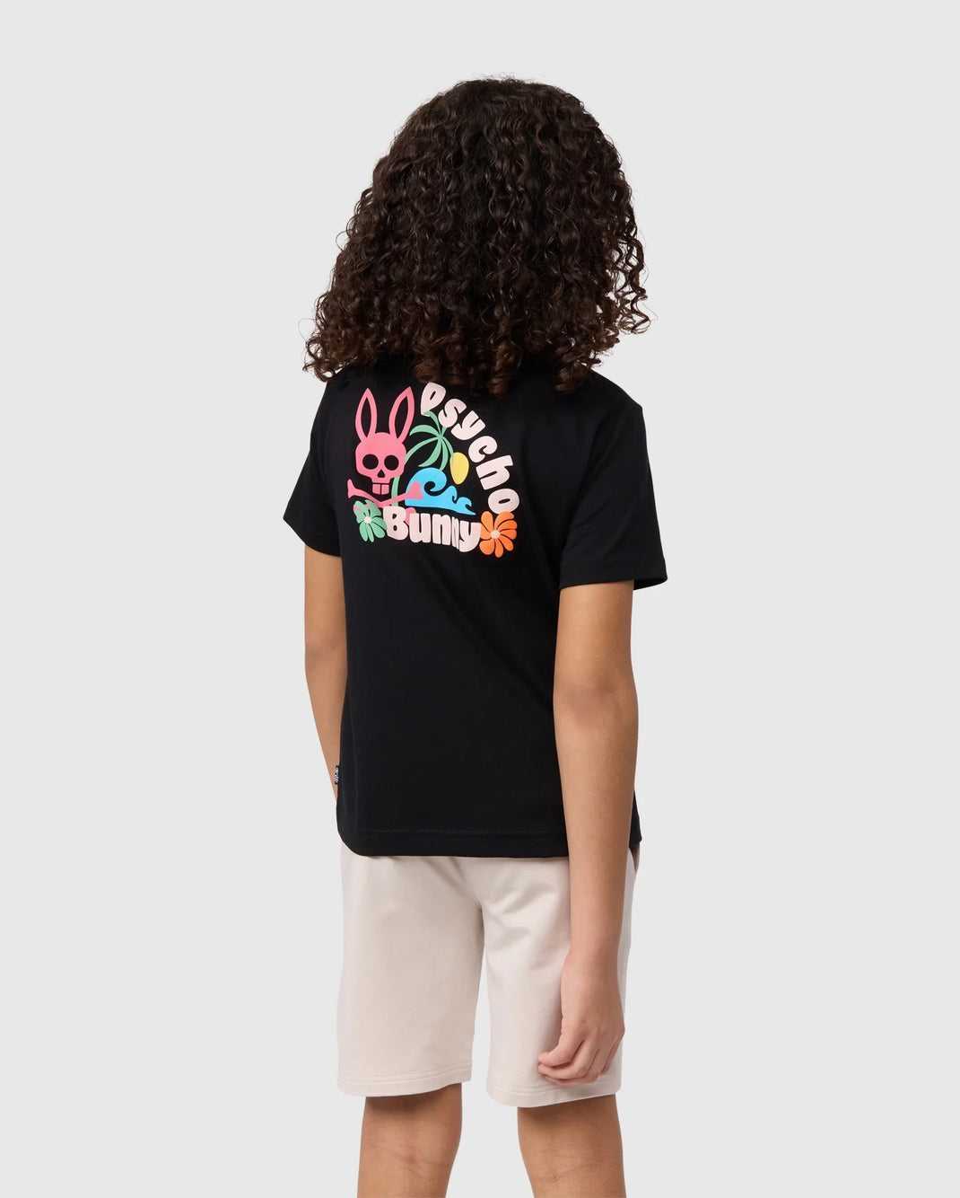 Tees Psycho Bunny Mentz Graphic Tee Noir Enfant | HMK-16108830